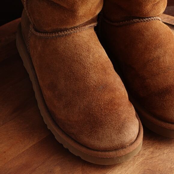 UGG Boots Womens Size 7 Brown Bailey Over The Knee Suede Shearling Pull On READ - Picture 6 of 16